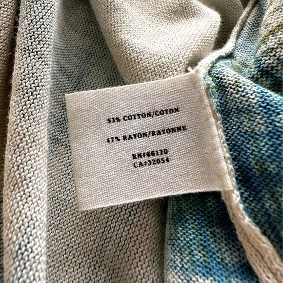 Sparrow Anthropologie Split Back Plaid Open Front Knit Cardigan Blue M bv - Picture 8 of 9